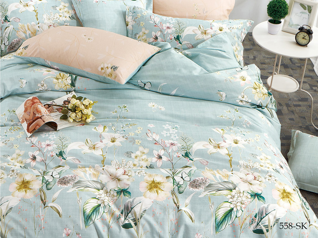 КПБ 1,5сп сатин в коробке (нав 70*70) Satin de Luxe SK Клео <558-SK>