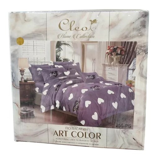 КПБ евро полисатин Art Color AC (нав. 50*70-2шт) Клео <AC-043 Скидка 50%>