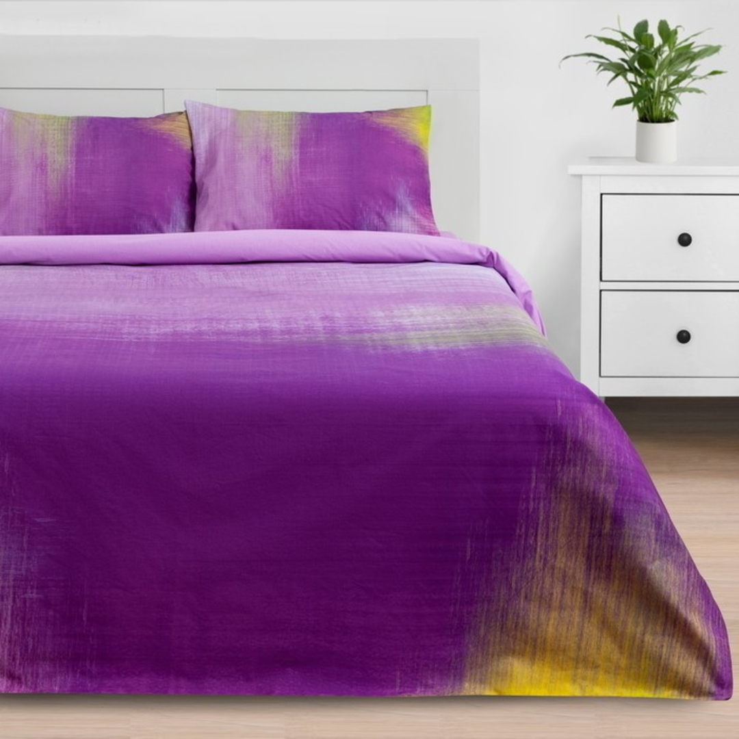 КПБ 1,5сп поплин Этель <Purple grade, нав.50*70-2шт>