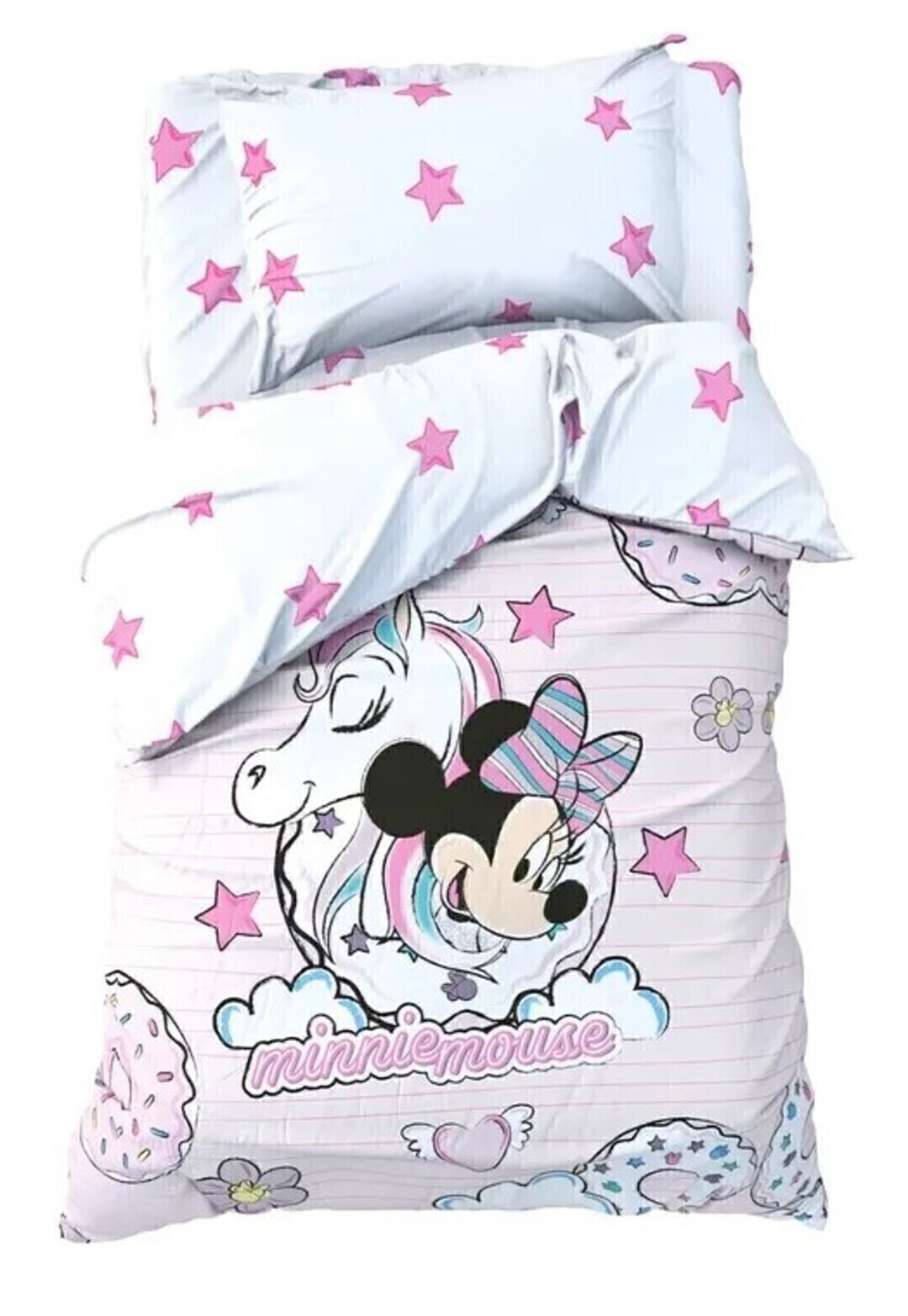 КПБ детский 1,5сп поплин Мульты <4671424  Minnie Mouse с единорогом>