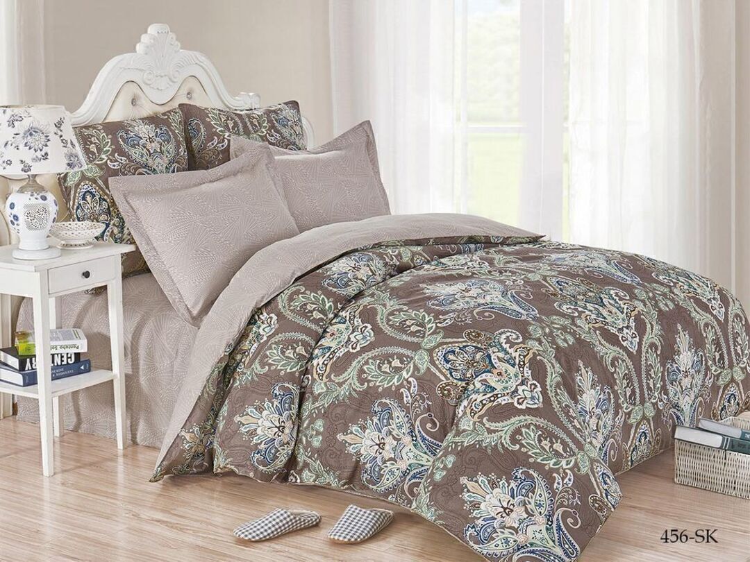 КПБ евро сатин в коробке Satin de Luxe SK Клео <456-SK>