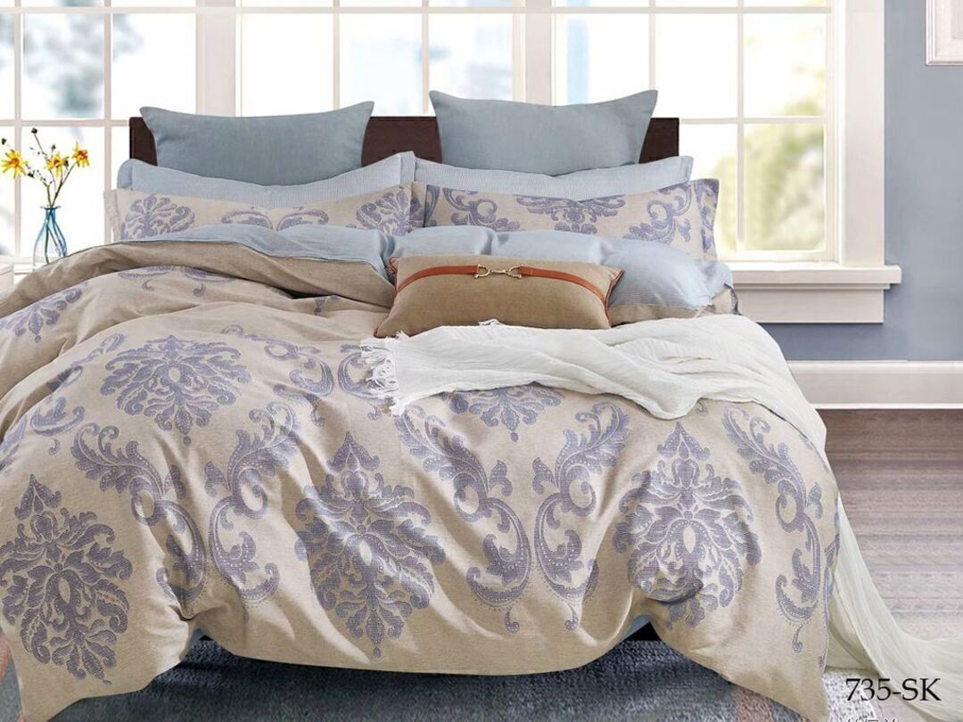 КПБ евро сатин в коробке Satin de Luxe SK Клео <735-SK>