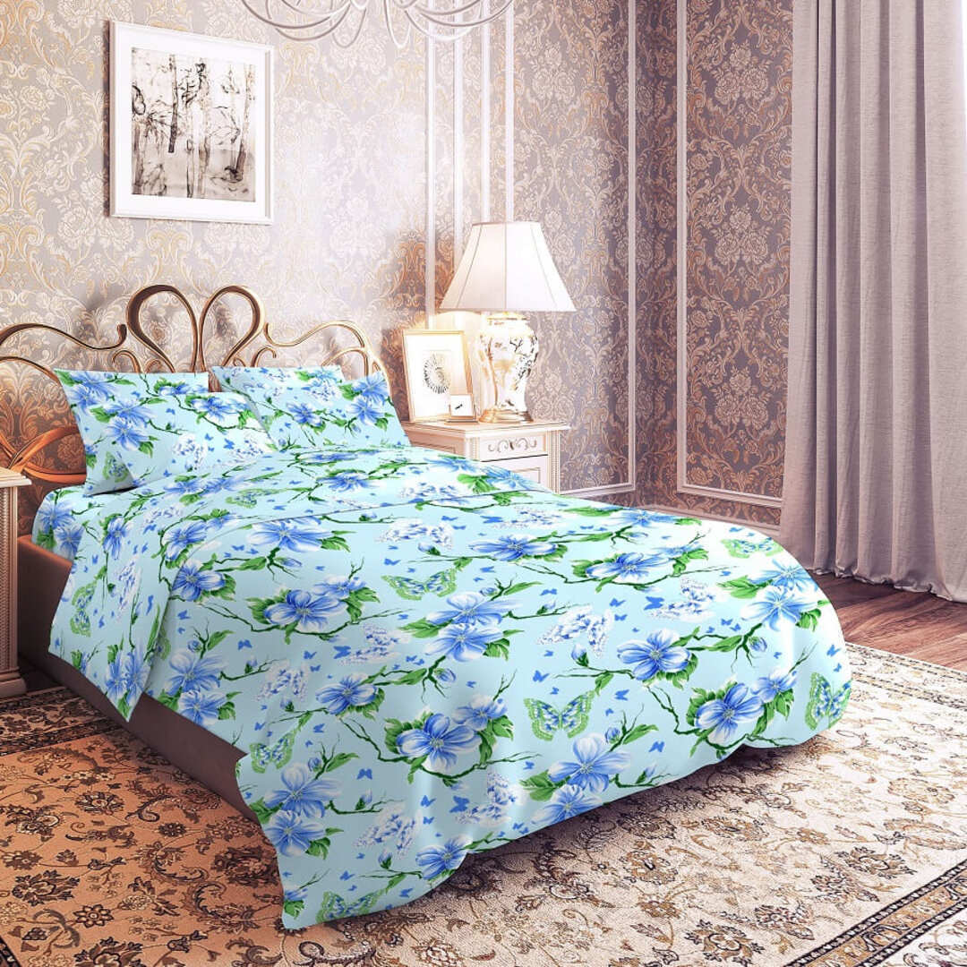 Простыня 1,5сп бязь 125 (150*210) Реноме <1758-2 Фарфоровый> (арт.35/103)