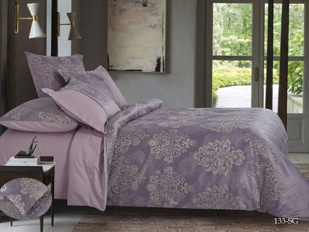 КПБ евро сатин-жаккард Satin Jacquard SG Клео <SG-133>