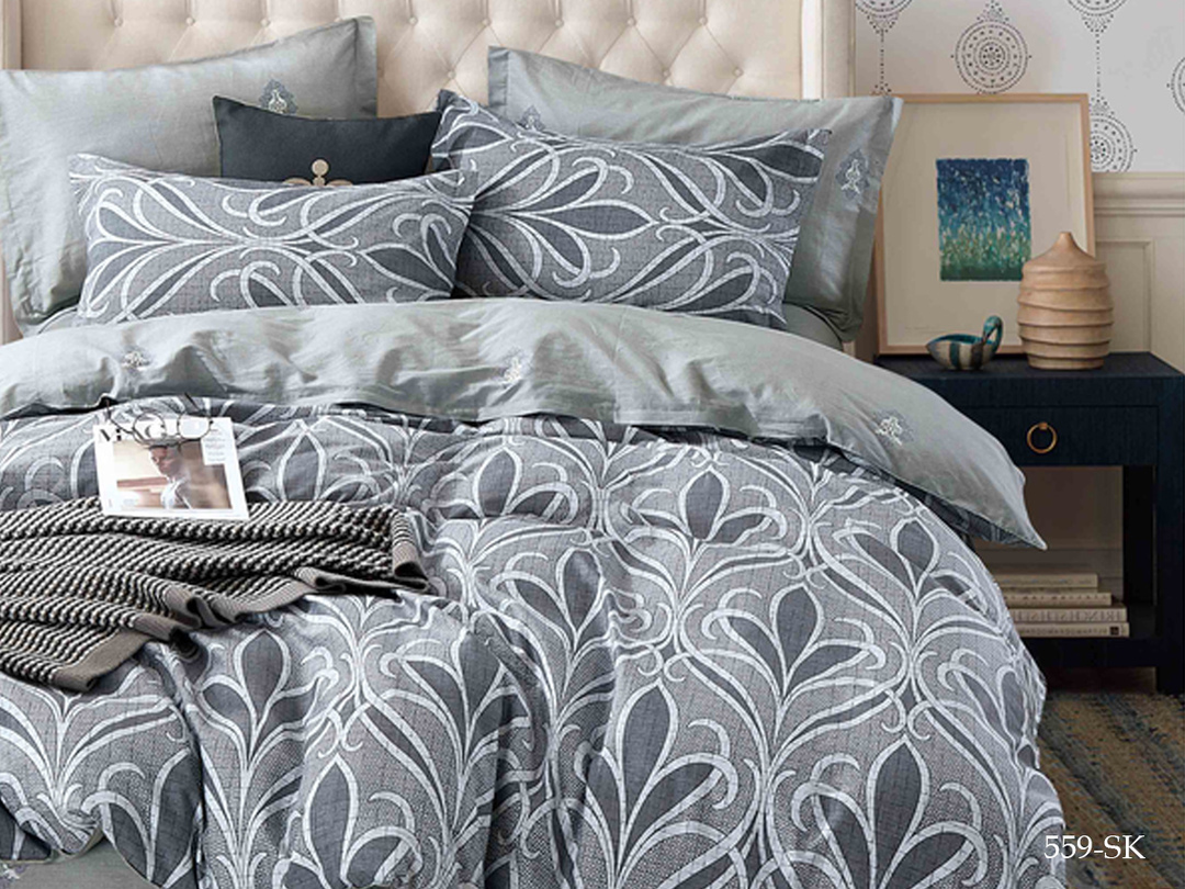КПБ евро сатин в коробке Satin de Luxe SK Клео <559-SK>