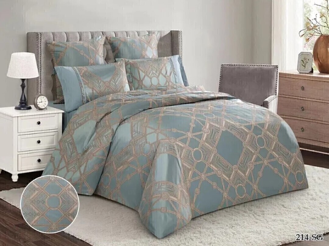 КПБ евро сатин-жаккард Satin Jacquard SG Клео <SG-214>