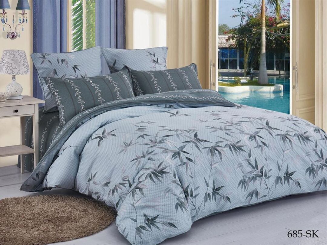 КПБ евро сатин в коробке Satin de Luxe SK Клео <685-SK>