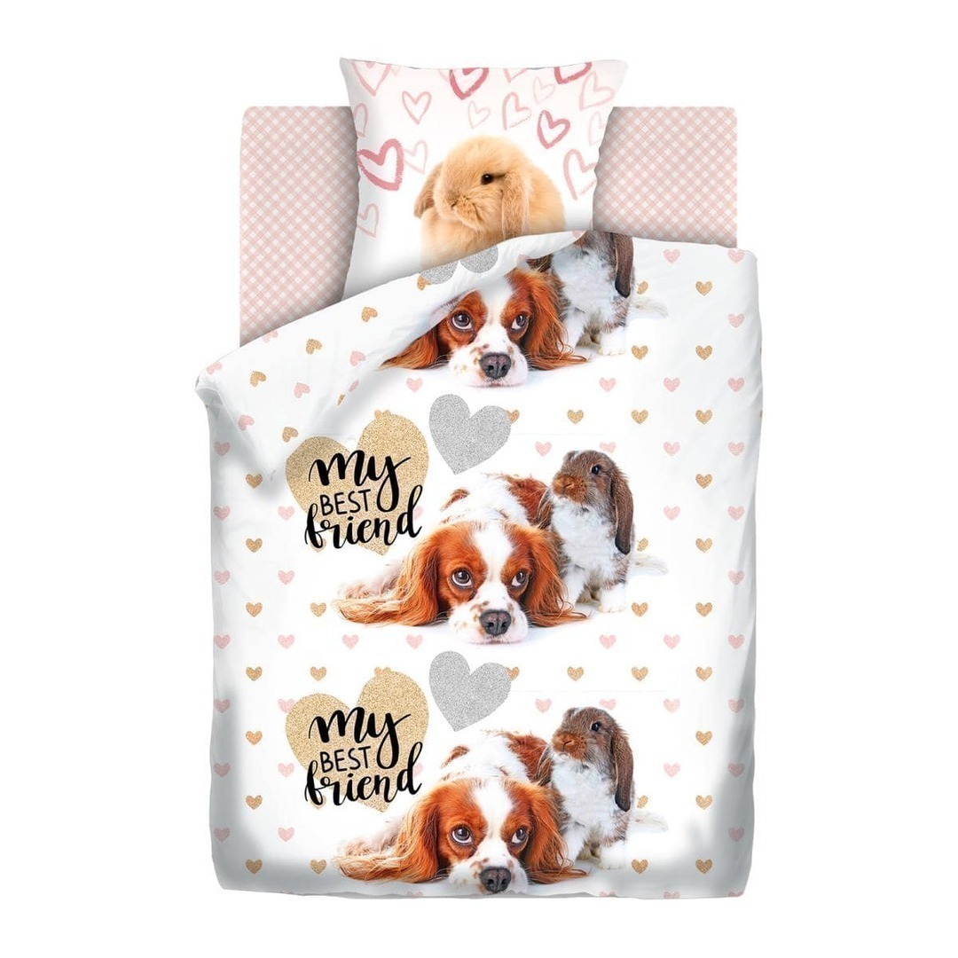 КПБ детский 1,5сп поплин Juno <704648 Puppy and Bunny>