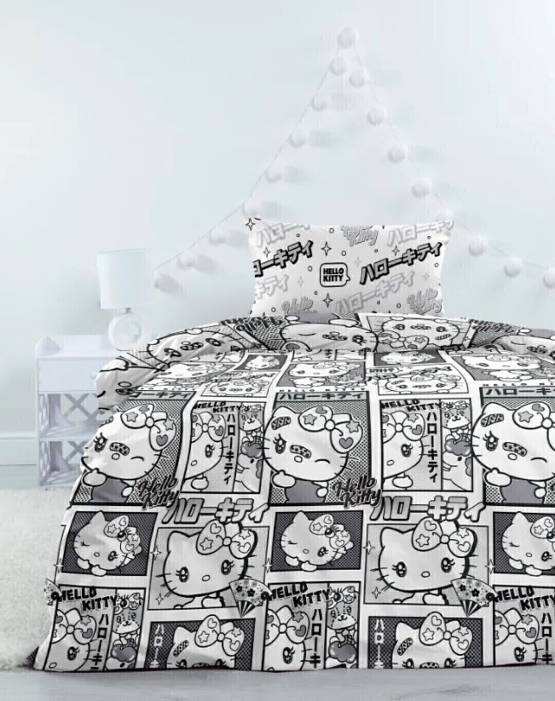 КПБ 1,5сп поплин Crazy Getup <940362 Kitty Manga>