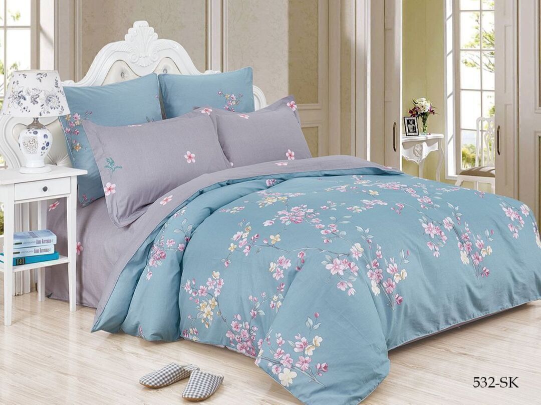 КПБ евро сатин в коробке Satin de Luxe SK Клео <532-SK>