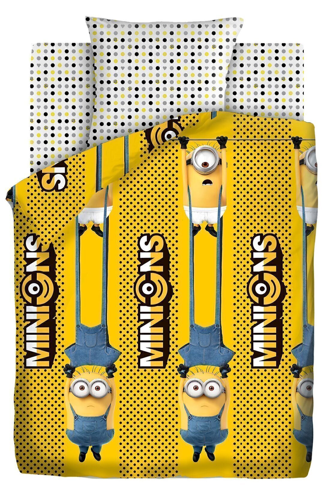 КПБ 1,5сп бязь Миньоны <668696 Black and yellow Скидка>