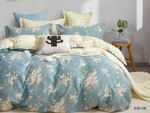 КПБ евро сатин в коробке Satin de Luxe SK Клео <858-SK>