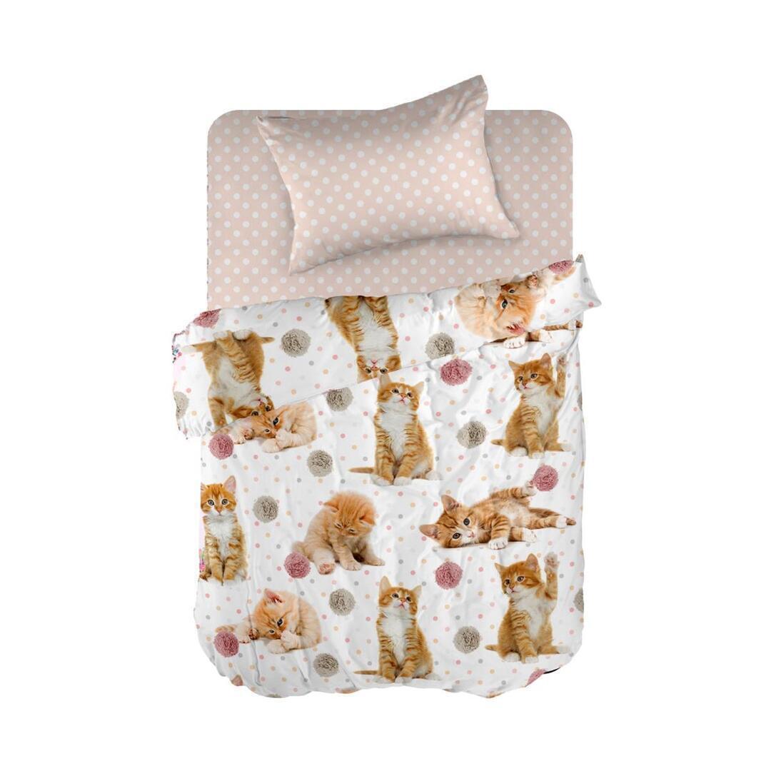 КПБ детский 1,5сп перкаль Wenge kids <915031 Kitten orange Скидка>