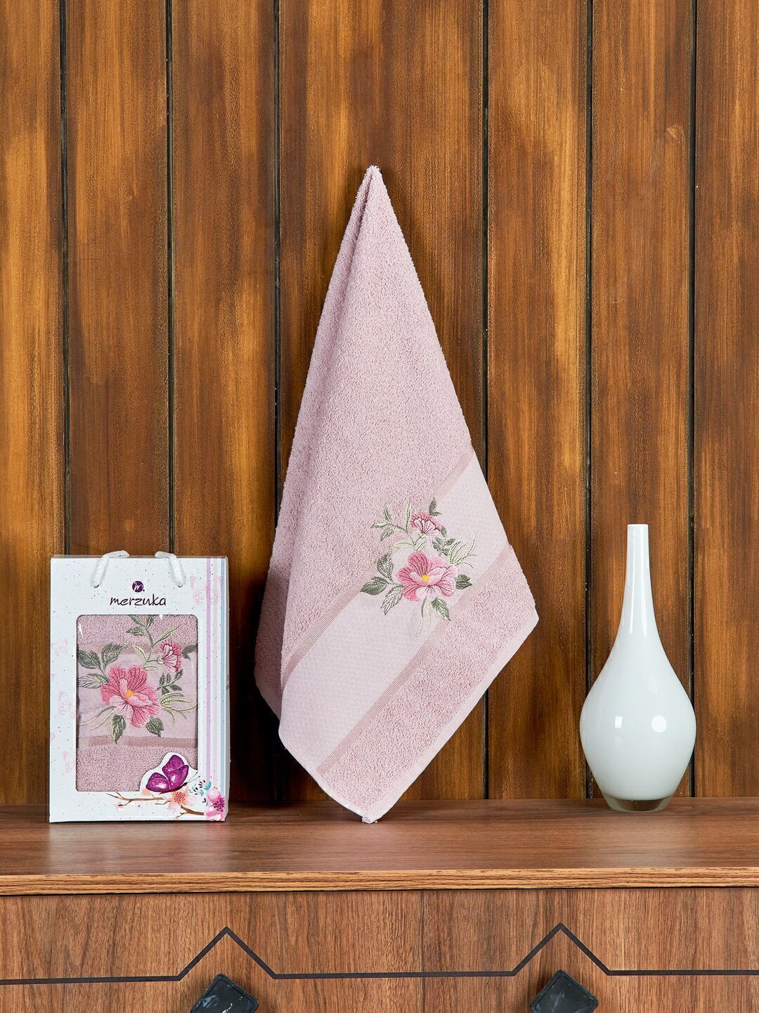 Набор полотенец махровых Dreams Flower Merzuka <1 предмет 50*90, светло-розовый> (арт.10677, 10678)