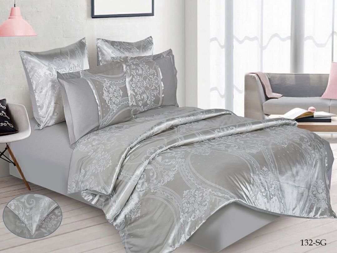 КПБ евро сатин-жаккард Satin Jacquard SG Клео <SG-132>