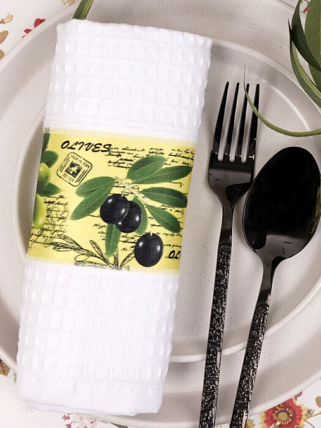 Полотенце вафельное Olive Сафия Хоум, 1002 белый 