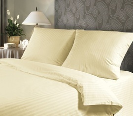 КПБ 1,5сп страйп-сатин (нав 50*70) Verossa Stripe <8274/11 Amber>
