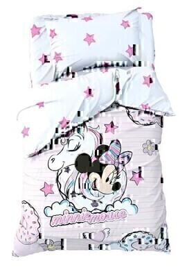КПБ детский 1,5сп поплин Мульты <4671424  Minnie Mouse с единорогом>