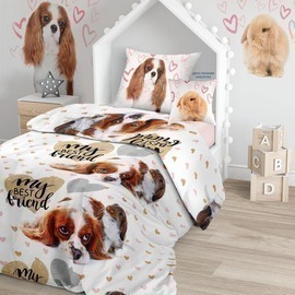 КПБ детский 1,5сп поплин Juno <704648 Puppy and Bunny>