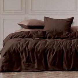 КПБ семейный перкаль нав 50*70 Унисон <86402-11/86028-11 Cappuccino  Unicolor>